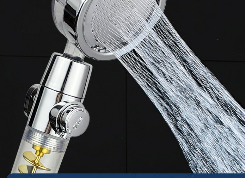 Internet Celebrity Small Waist Supercharged Shower Head Twin-turbo Pressurized Propeller Multifunctional Fan Shower Shower Head My Store