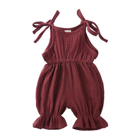 New Arrivals Newborn Toddler Baby Girls Sleeveless Solid Romper Jumpsuit Outfit My Store