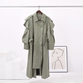 Elastic And Waisted Profile Trench Coat Women's Autumn My Store