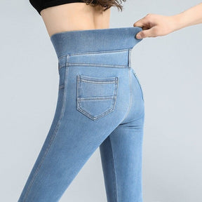 Elastic Waist High Waist Jeans For Women Spring And Autumn My Store