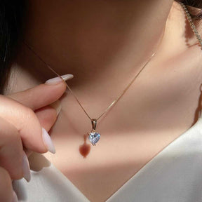 Fashion Love Pendant Alloy Diamond-studded Necklace Women My Store