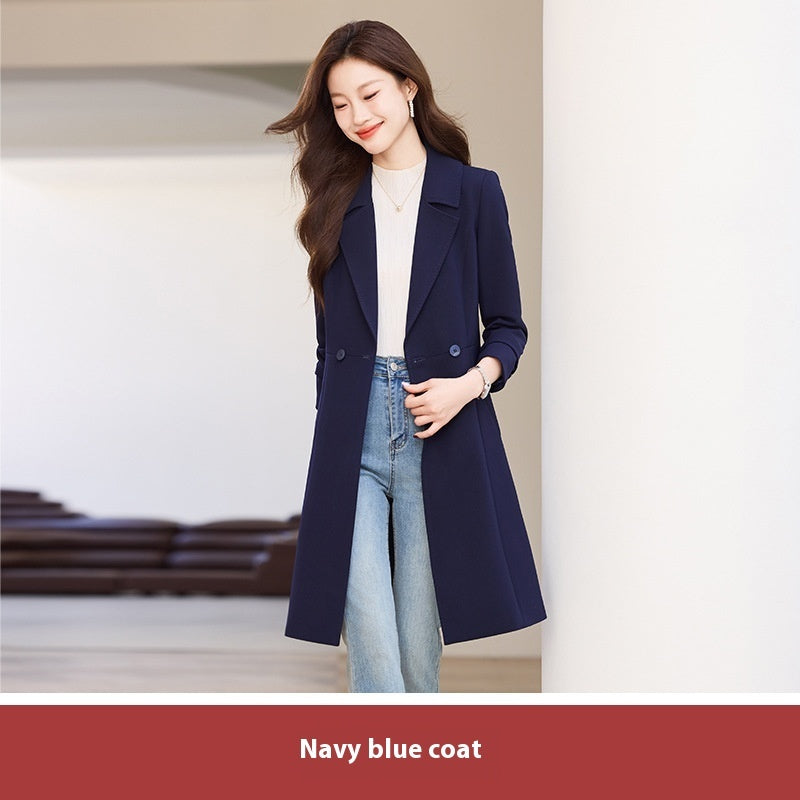 Black Suit Trench Coat Coat For Women Autumn My Store