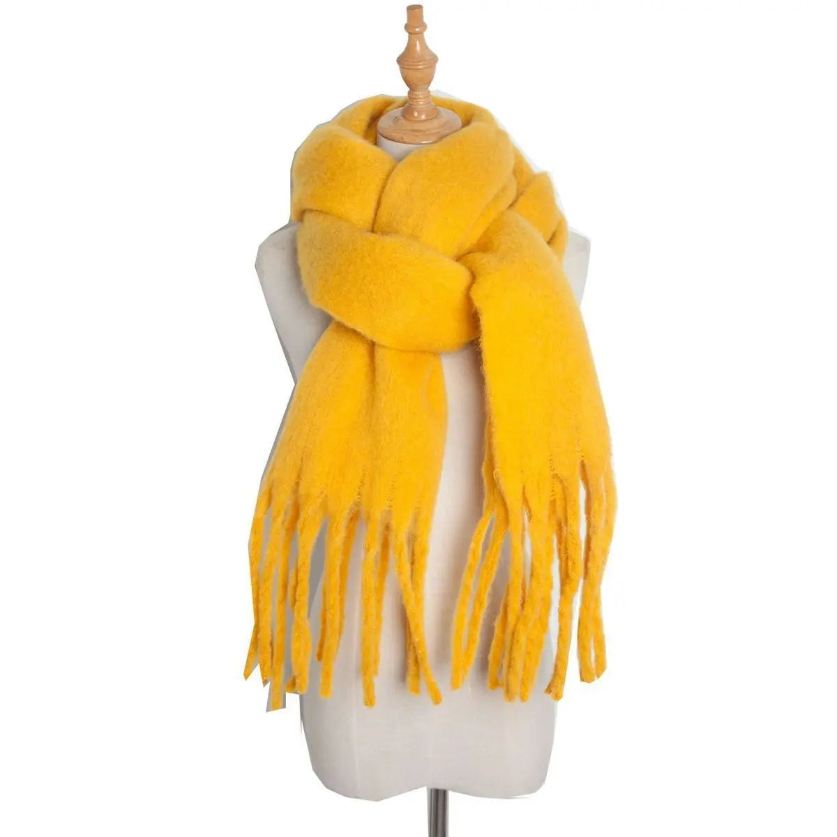 Mohair Twist Braid Plush Scarf For Women Winter Thickened My Store