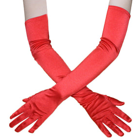 Women's Long Dress Satin Gloves My Store