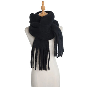 Mohair Twist Braid Plush Scarf For Women Winter Thickened My Store