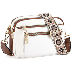 Cow Color Matching Multifunctional Zipper Crossbody Bag My Store