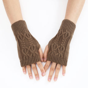 Knitted Half Gloves Female Cute Winter Open Finger Half Finger Student Male And Female Couple Wool My Store