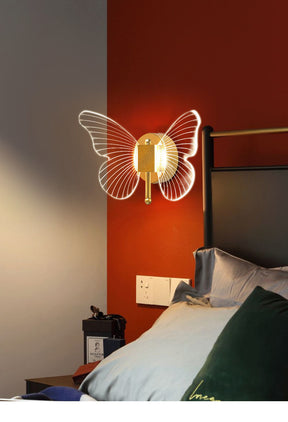 Butterfly Wall Lamp Light Luxury Bedside Warm Decoration My Store