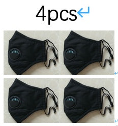 Cotton PM2.5 Black Mouth Mask Anti Dust Mask Activated Carbon Filter Windproof Mouth-muffle Bacteria Proof Flu Face Masks Care My Store