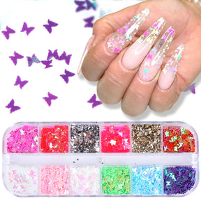 Symphony butterfly sequin nail decoration My Store