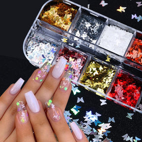 Symphony butterfly sequin nail decoration My Store