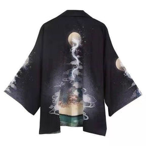 Loose Fitting Men's And Women's Quarter Sleeved Kimono Jacket My Store