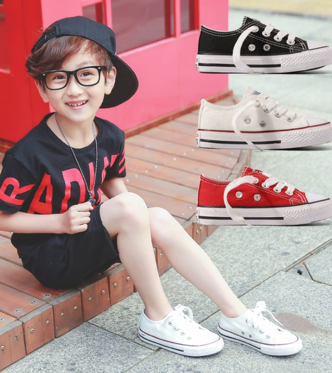 Canvas Shoes Non-slip Casual Shoes Student Parent-child Shoes New Baby Shoes White Shoes My Store