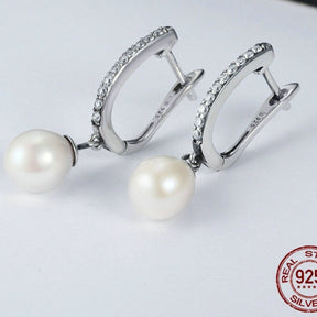 Rhinestone Pearl Personalized Sterling Silver S925 Fashion Stud Earrings For Women My Store