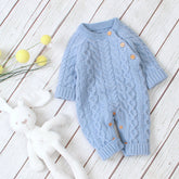 Knitted solid color baby jumpsuit My Store