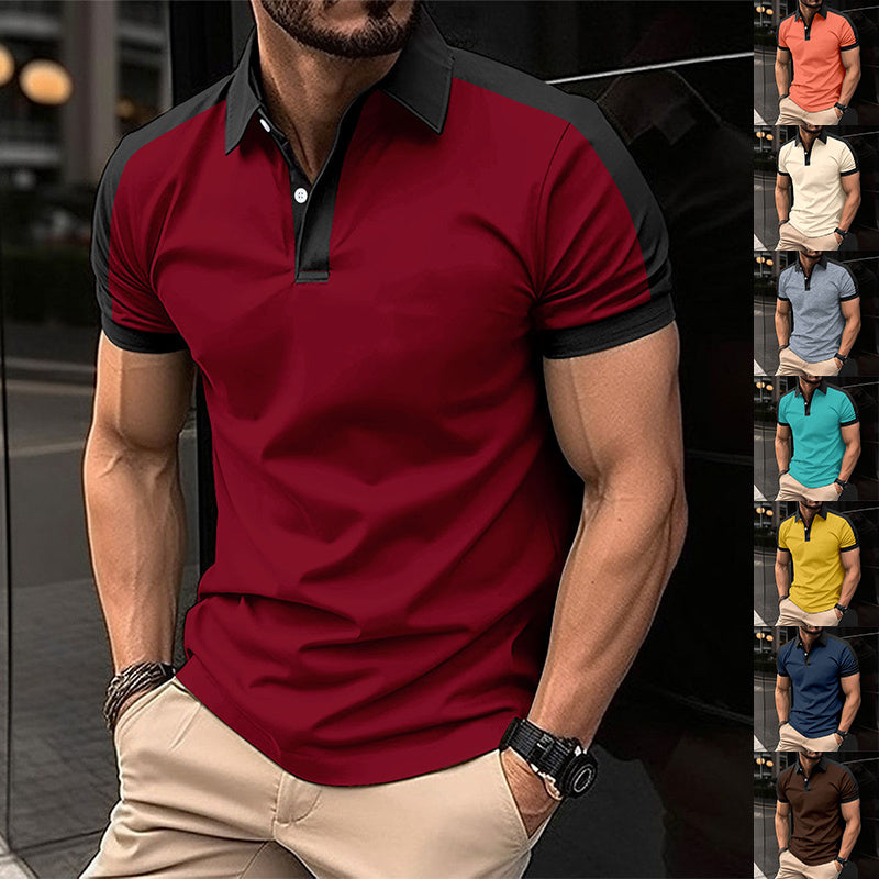 Men's Short Sleeve Business Shirt Summer Casual Polo Shirts My Store