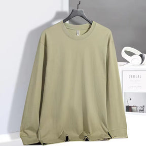 Cotton Loose Round Neck Long Sleeve T-shirt Bottoming Shirt For Men My Store