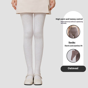 Winter High Waist Leggings With Sock Fashion Slim Pantyhose Warm Thin Legs Pants Women Clothing My Store