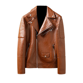 Spring And Autumn Slim-fitting Biker Leather Jacket My Store