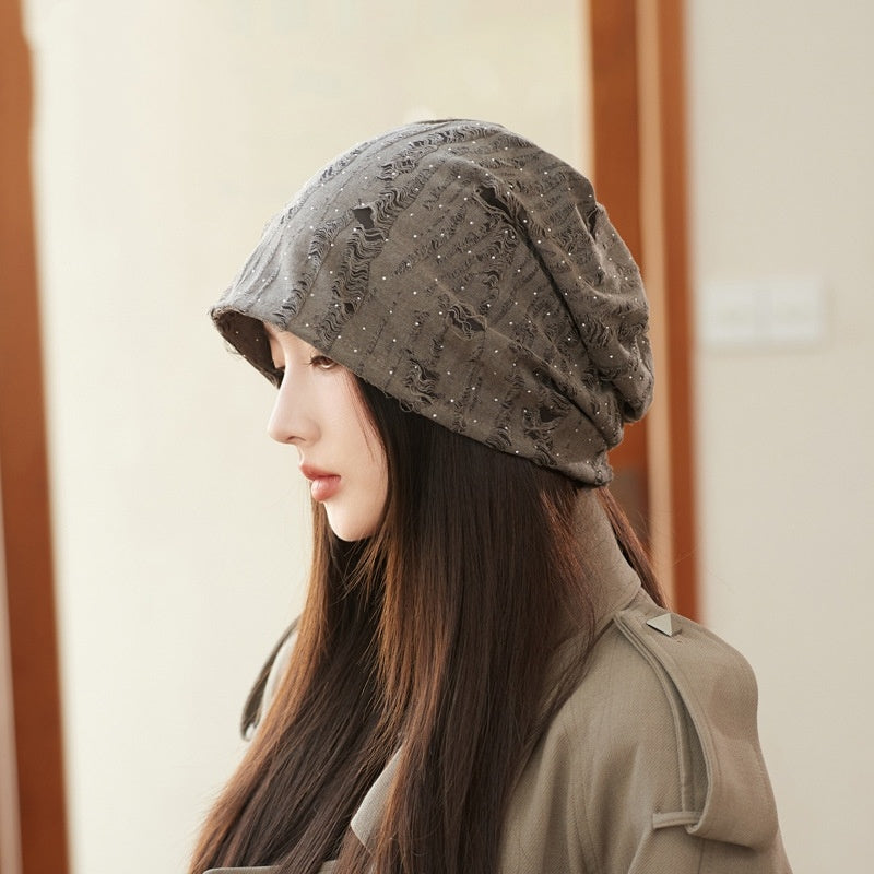 Korean Style Ripped Pile Heap Cap Children Autumn And Winter Fashion All-matching Make Face Look Smaller My Store