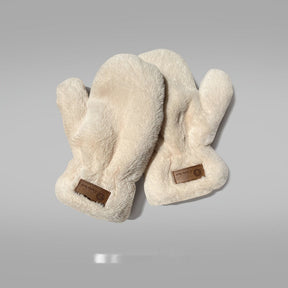 Fleece-lined Mittens Plush Autumn And Winter Warm Gloves My Store