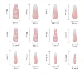 Women's Detachable Long Ballerina Nail Stickers My Store