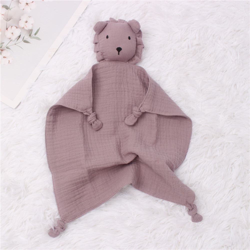 INS Wind Baby Cotton Gauze Comfort Towel Muslin Baby Sleeping Doll Lion Saliva Towel My Store