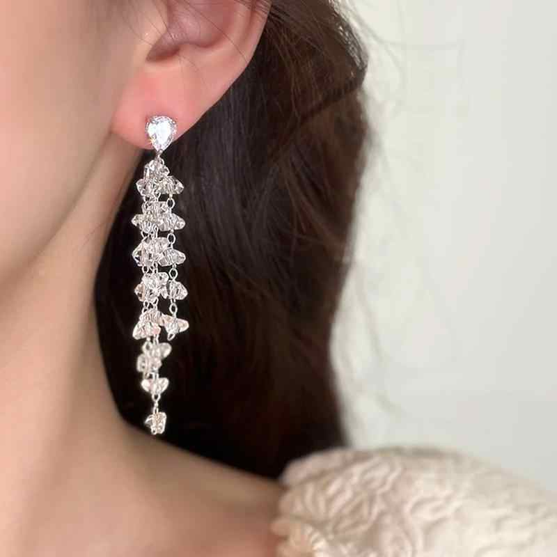 Crystal Tassel Earrings Women's Long Ear Studs My Store