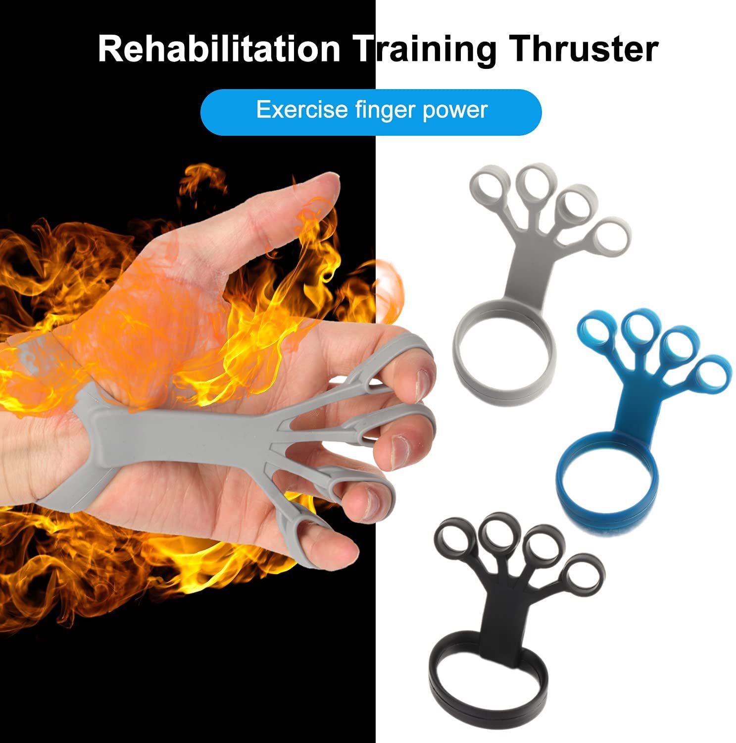 Silicone Grip Device Finger Exercise Stretcher Arthritis Hand Grip Trainer Strengthen Rehabilitation Training To Relieve Pain My Store