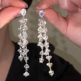 Crystal Tassel Earrings Women's Long Ear Studs My Store