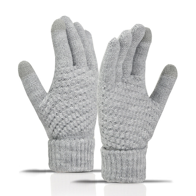 Fleece-lined Wind-proof And Cold Protection Cycling Knitted Warm Gloves My Store