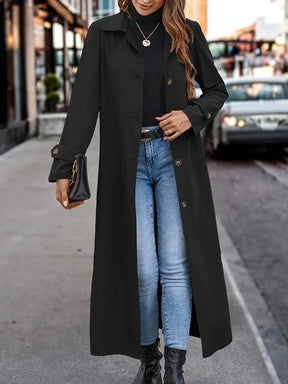 Fashion Casual Gentle Button Long Trench Coat For Women My Store