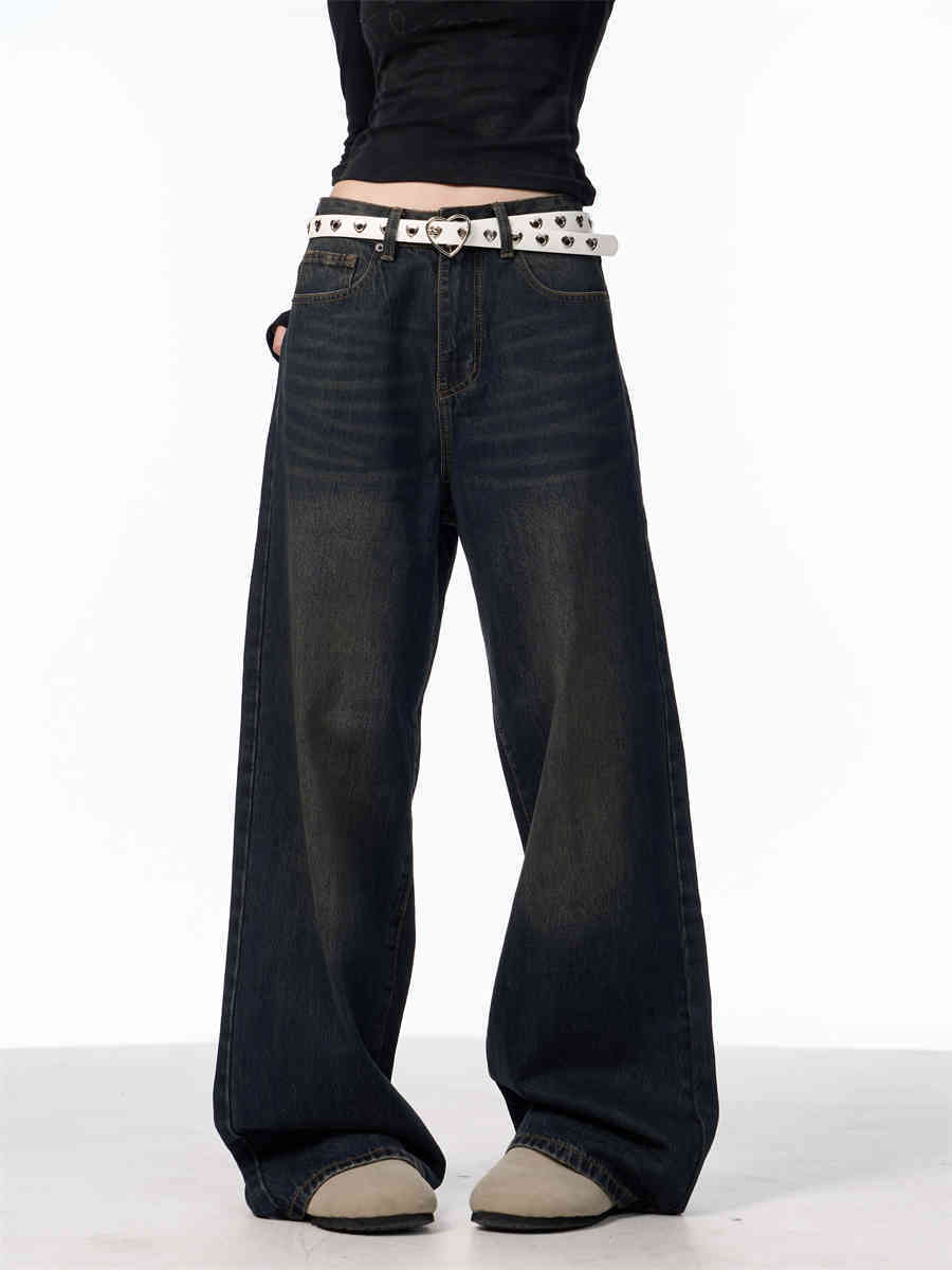 Women's American-style Retro Second-hand Black Color Jeans My Store