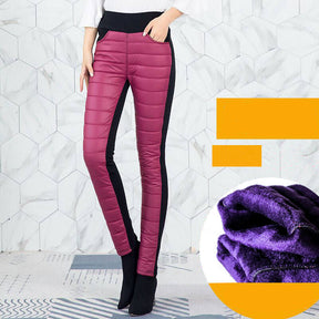 Mom's Pants Show Thin High Waist And Plush Cotton Pants My Store