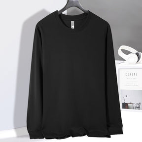 Cotton Loose Round Neck Long Sleeve T-shirt Bottoming Shirt For Men My Store