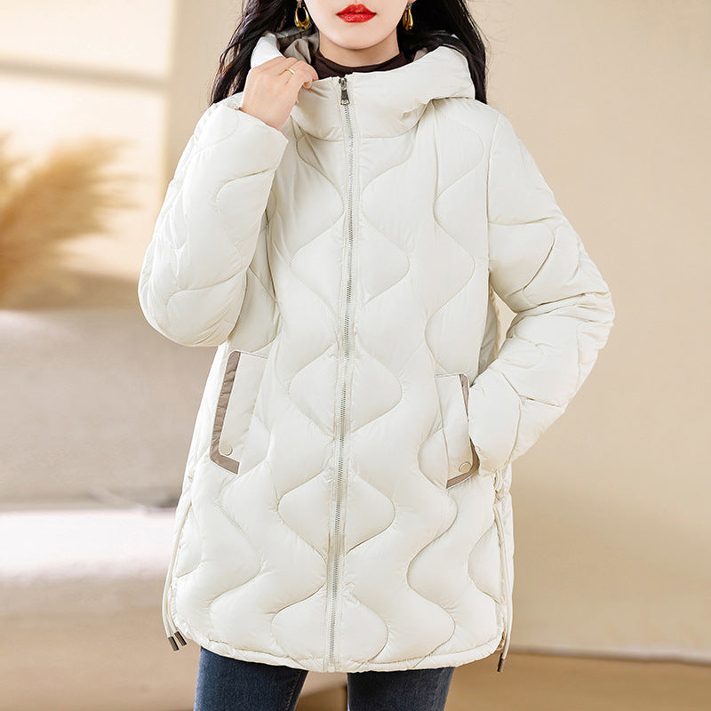 Winter Disposable Cotton-padded Coat For Women Padded Down Jacket Korean Style Mid-length Warm Jacket For Women My Store