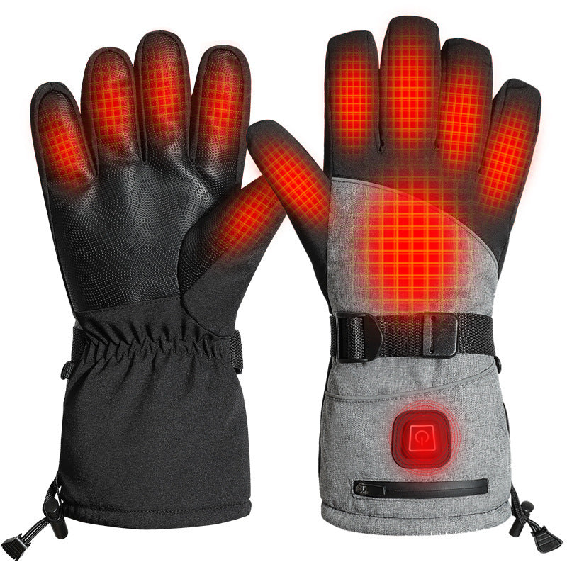 Full Finger Warm Waterproof Motorcycle Outdoor Sports Electric Heating Ski Gloves My Store