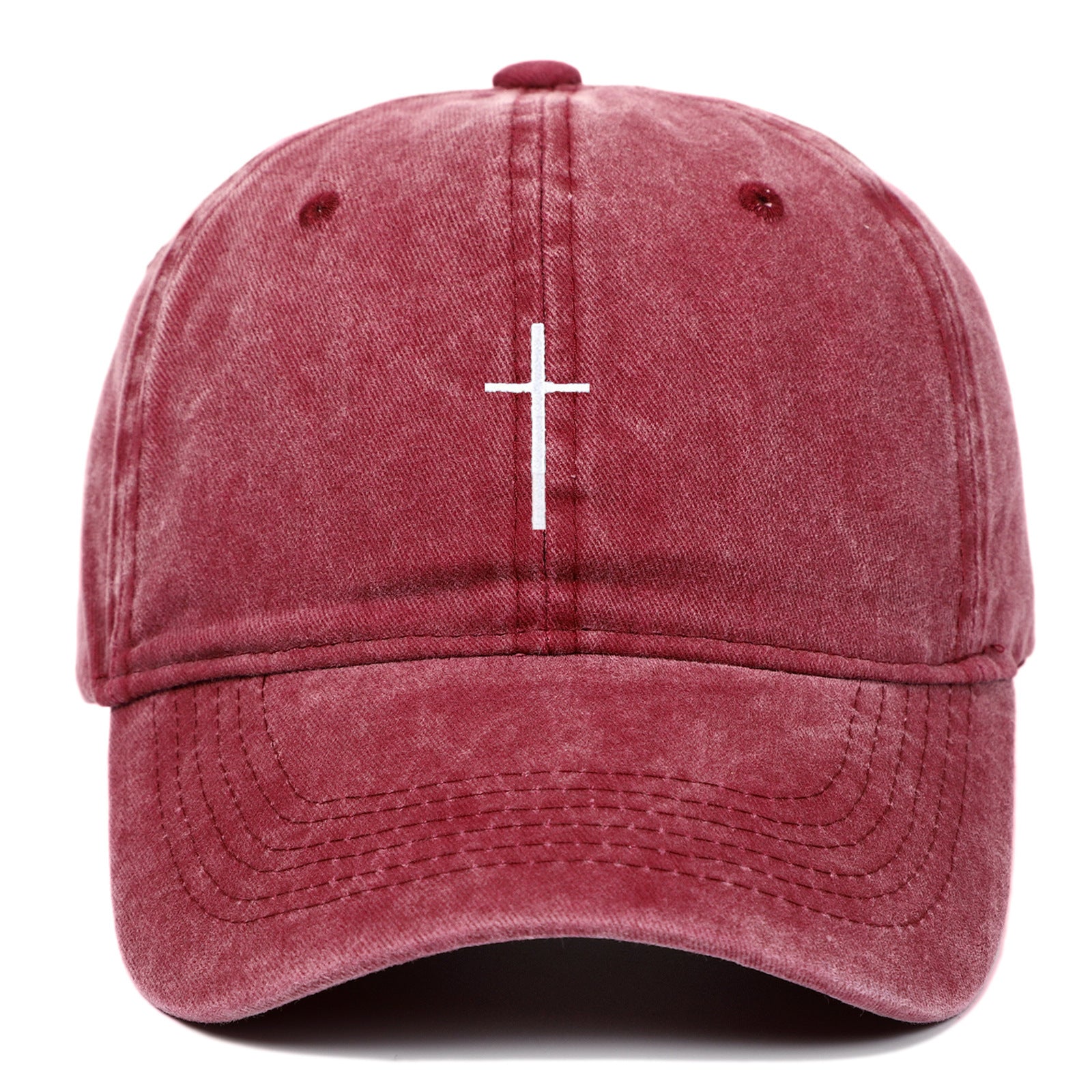 Cross Embroidered Peaked Cap Baseball Cap Letter Sun Hat My Store