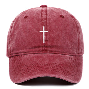 Cross Embroidered Peaked Cap Baseball Cap Letter Sun Hat My Store