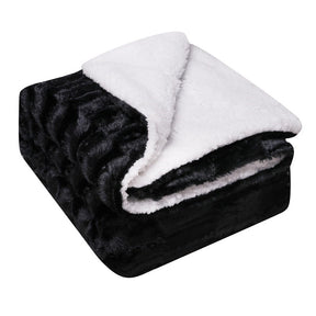 Thickened Flannel Lamb Wool Composite Double Blanket Leisure Blanket Gift Blanket My Store