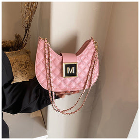 High-grade Bag Women's New Fashion Rhombus Single Shoulder Underarm All-match Niche Texture Chain Messenger Bag My Store