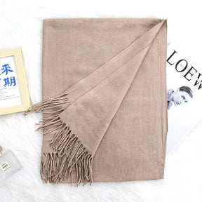 Annual Meeting Warm Cashmere Tassel Scarf My Store