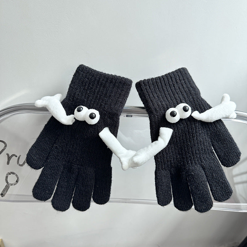 Couple Magnetic Warm Gloves Cute Doll Hand Gloves My Store