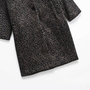 Women's Loose Blended Animal Print Coat My Store