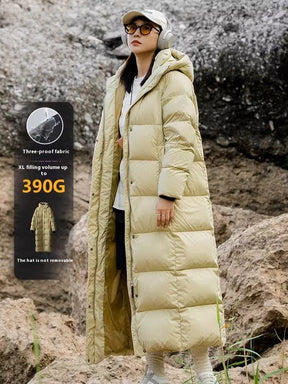 Thickened Extra Long Down Jacket Women's Over-the-knee Long Warm Jacket My Store