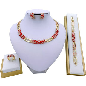 New Korean style diamond earring necklace set My Store