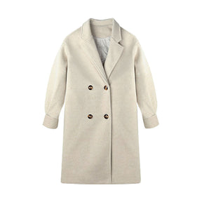 Women's Mid-length Woolen Coat Thickened Small My Store