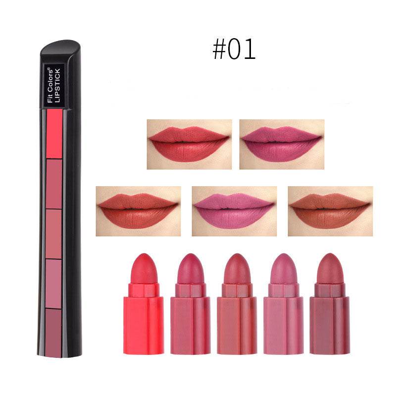 Matte 5-color Lipstick Set Velvet Lip Stick Non-stick Lip Gloss Long Lasting Waterproof Sexy Red Lipstick My Store