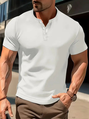 Men's Solid Color Casual Fashion Short Sleeved Shirt My Store