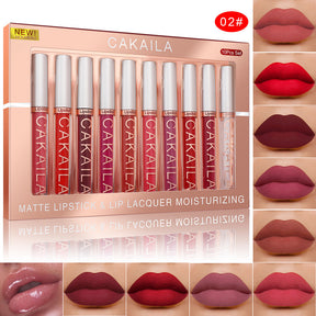 Pack Of 10 Matte Nonstick Cup Waterproof Lip Gloss My Store